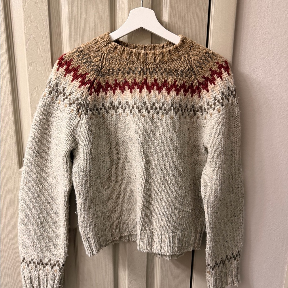 Cozy Knit Sweater with Nordic Pattern